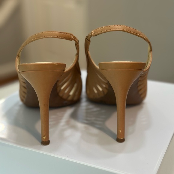 Jessica Simpson Tan Slingback Cutout Heels - Size 6 - Picture 5 of 8